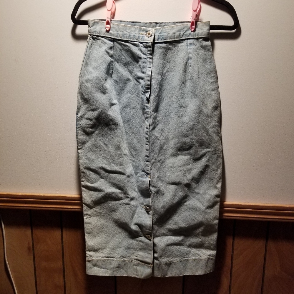 🍁🌺Hollywood Era vintage denim skirt